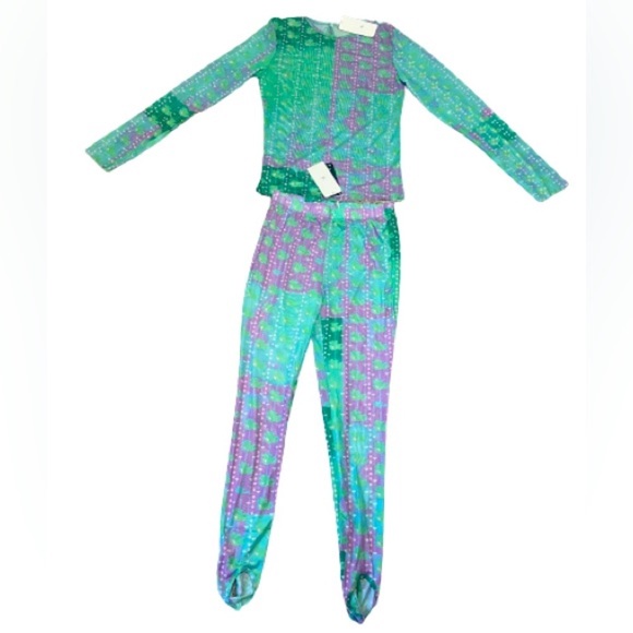 Multi Colored Stirrup 2 Piece Matching Leggings Set - Picture 3 of 4